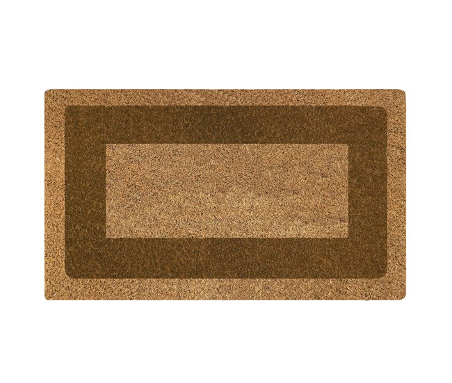 Acomoda Textil - Felpudo de Coco Natural Ecológico con Cenefa. 40x70 Marron
