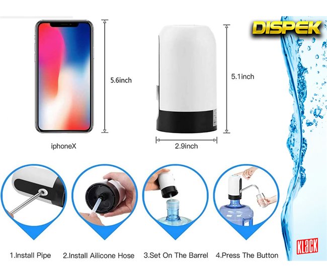 Dispensador de Agua Eléctrico Blanco