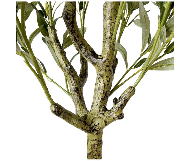 Acomoda Textil – Planta Artificial con Macetero Elegante. (Olivo) Verde