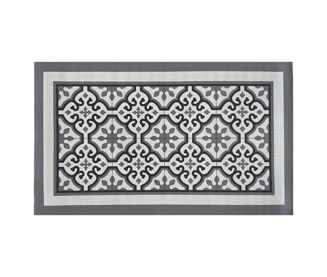 Acomoda Textil – Alfombra Vinílica Hidráulica para Hogar. 80x140 Gris