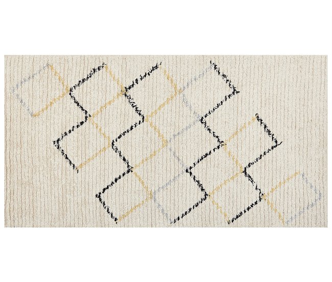 Beliani Alfombra de pelo corto TEZPUR 80x150 Beige