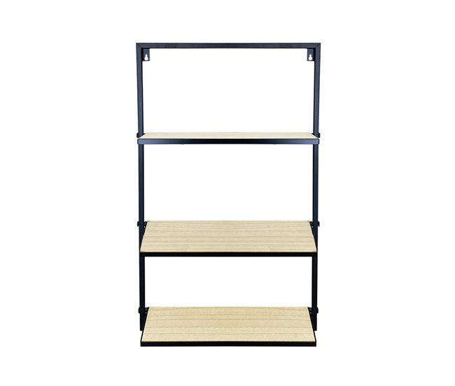Acomoda Textil – Estante para pared de Madera. (3 Baldas) Madera Clara