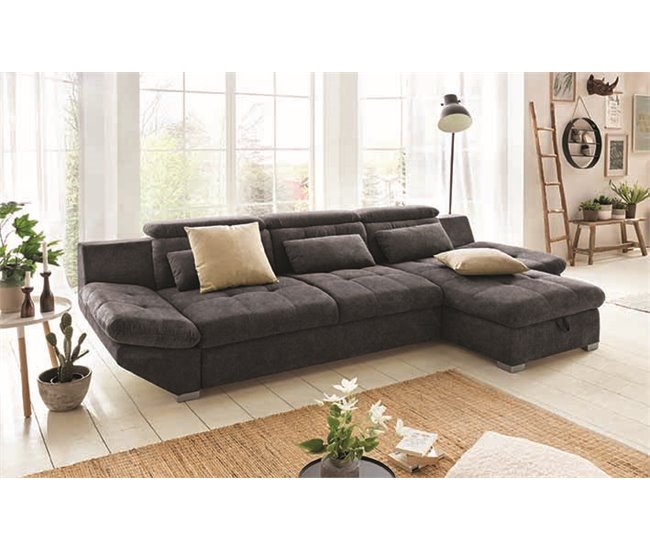 Chaise longue convertible en cama ETERNITY Antracita