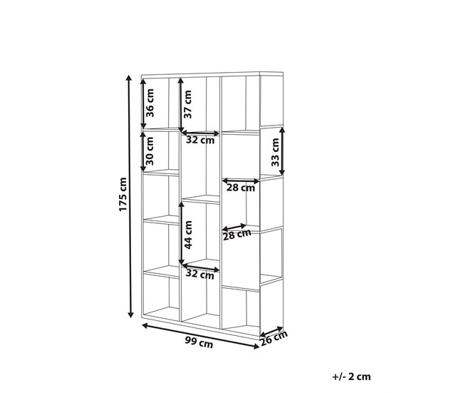 Beliani Librería BANGOR Negro/ Madera
