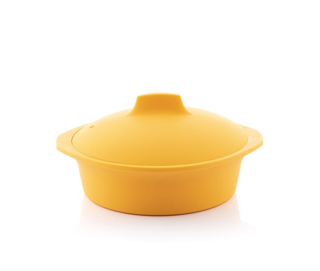 Vaporera de Silicona Multifunción con Recetas Naranja