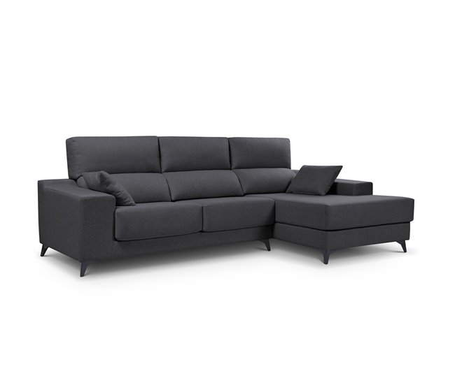 Chaise longue S con arcón NOELIA Antracita