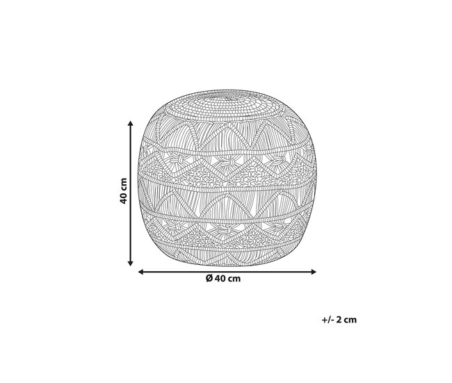 Beliani Puf BERKANE Naranja