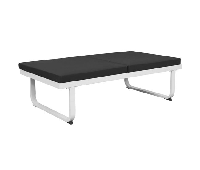 Set de muebles de jardín    cojines aluminio Blanco/ Negro