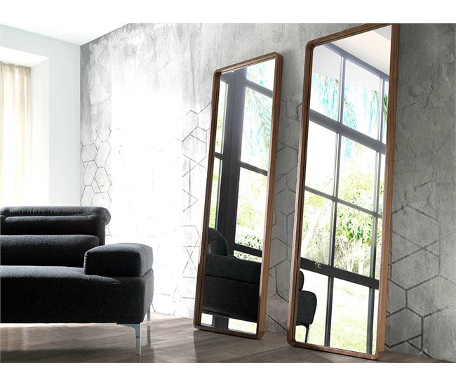 ANGEL CERDA Espejo pared rectangular nogal 60x190 Nogal