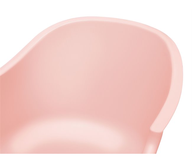 Beliani Silla mecedora HARMONY Rosa