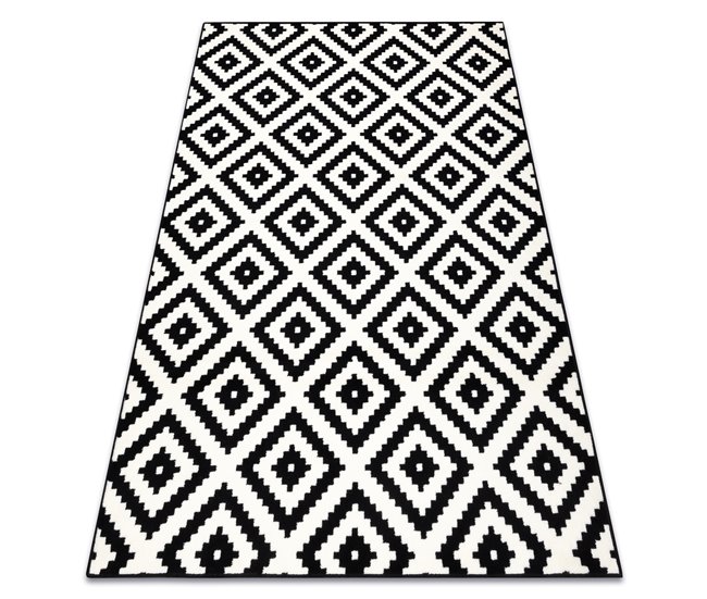 Alfombra BCF Morad RUTA diamantes geométrico 240x340 Negro