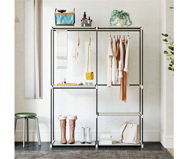 Armario de Ropa Tela no Tejida HOMCOM Crudo