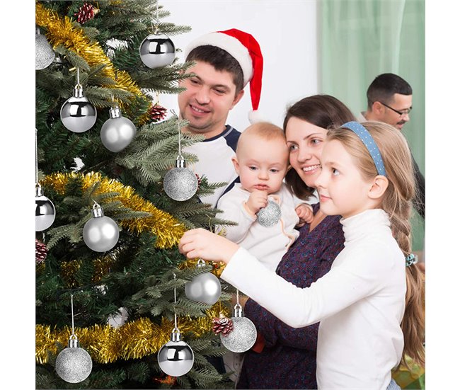 Bola de navidad Plateado