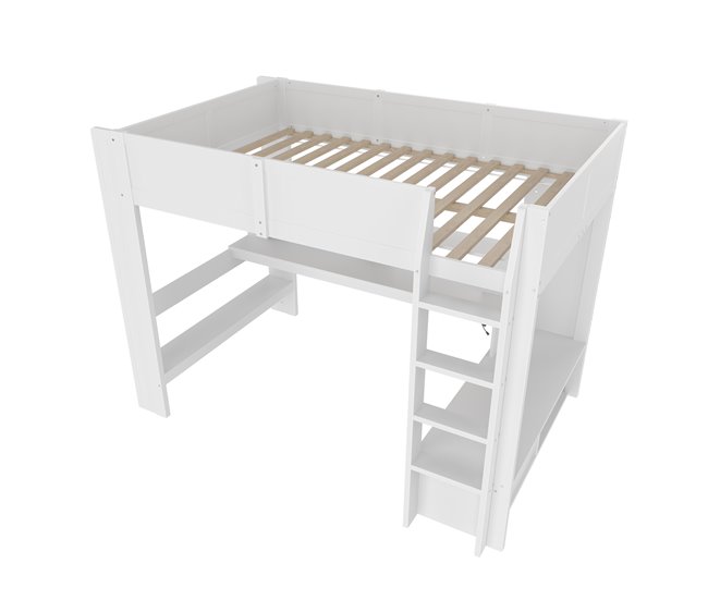 Cama alta para niños 153x218 Blanco