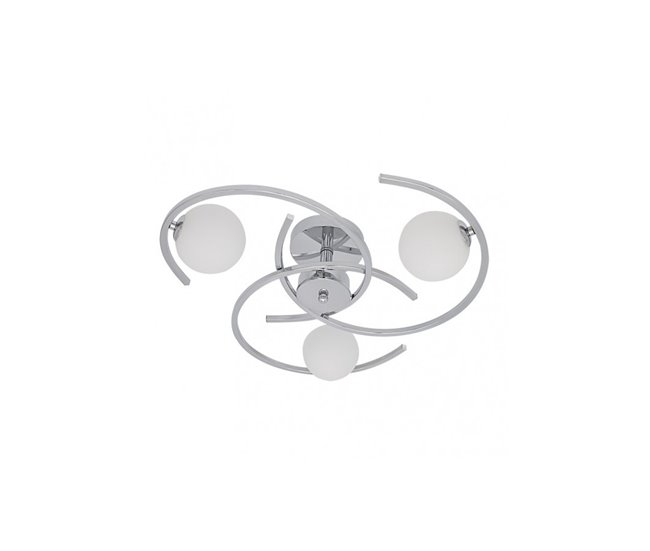 Lámpara Plafón Metal Serie Conil Cromo