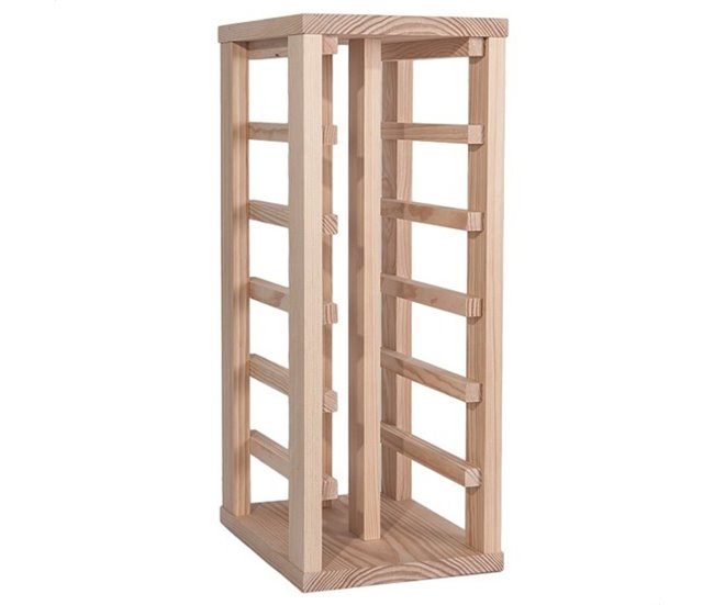 Botellero de estante bajo Natural