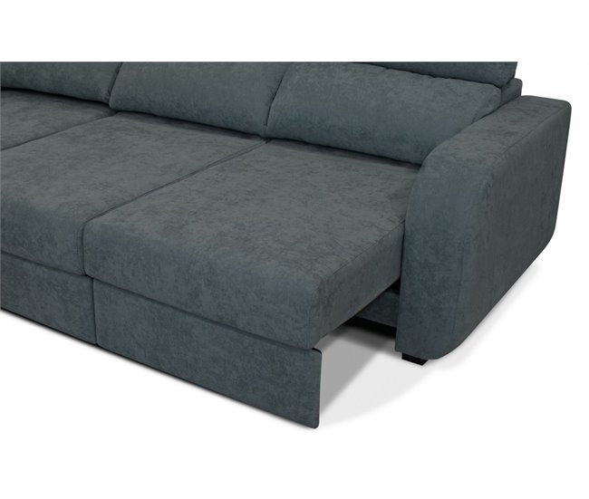 Chaise longue convertible en cama tela APRIL Gris