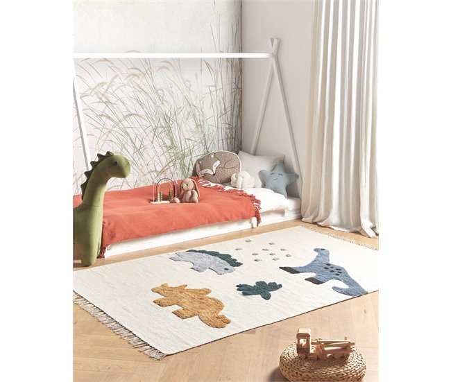 Beliani Alfombra para niños GHARTA Beige