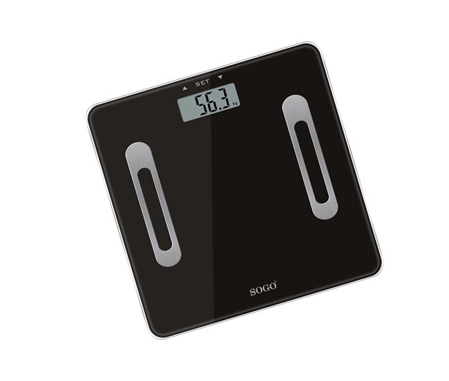 SOGO BÁSCULA DE BAÑO-MEDIDOR CORPORAL Negro