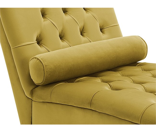 Beliani Chaise longue Terciopelo MURET Mostaza