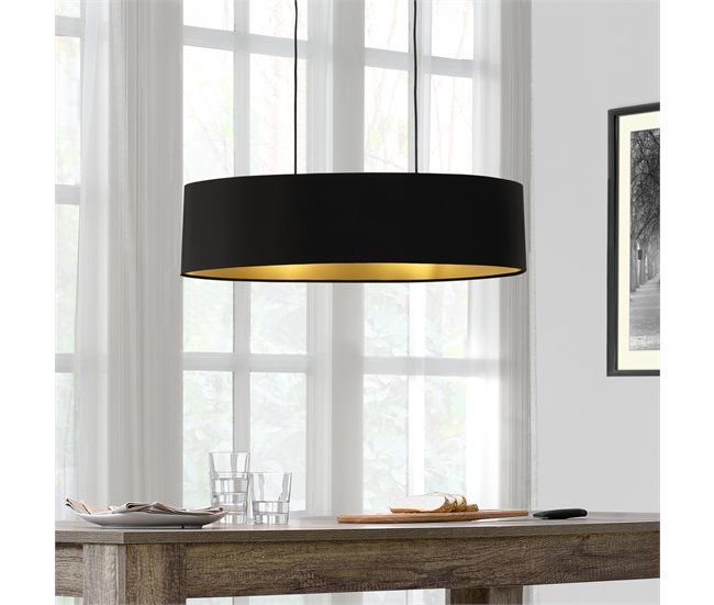 Lámpara Colgante Moderna de Diseño 2x E27 [lux.pro] Negro