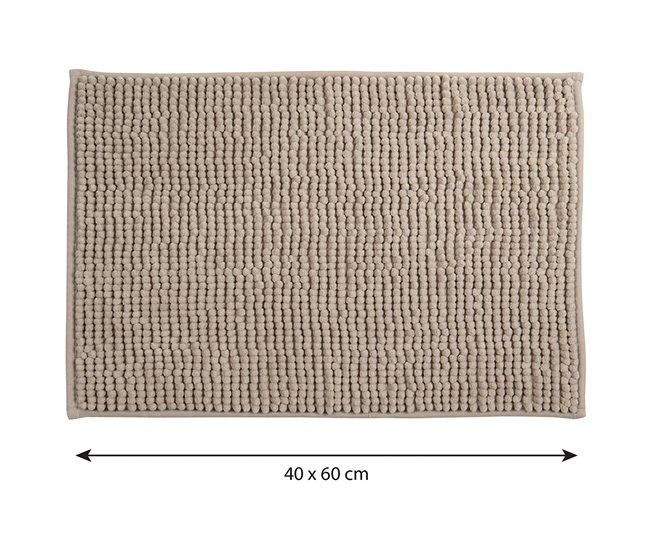 Alfombra De Baño Msv "Chenille" 60x40 Beige
