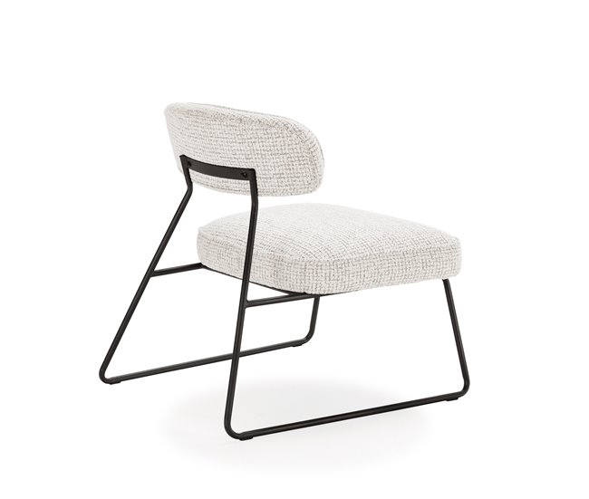 Sillón decorativo ELON Blanco/ Beige