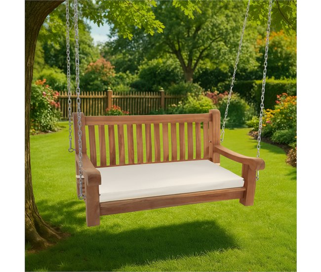 Banco de jardín - Joyce - Madera 120x70 Crema