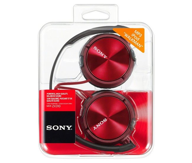 Auriculares de Diadema Plegables Rojo