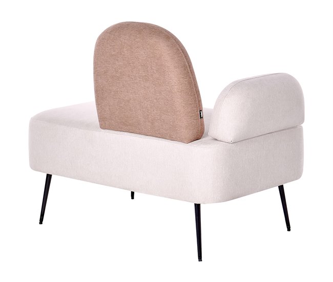 Beliani Chaise longue izquierdo Poliéster ARCEY Beige