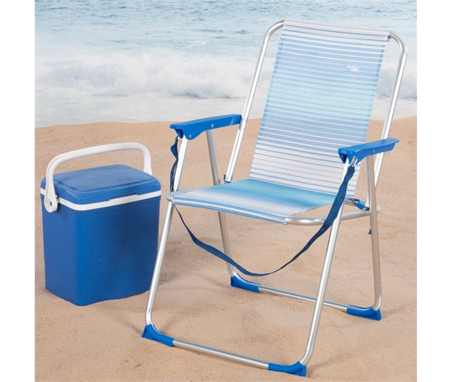 Aktive Silla de playa plegable Azul