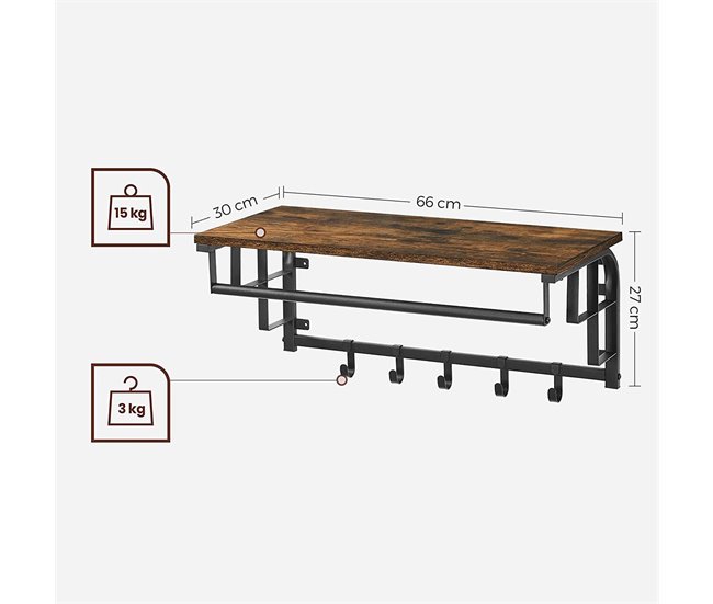 Perchero de pared Madera