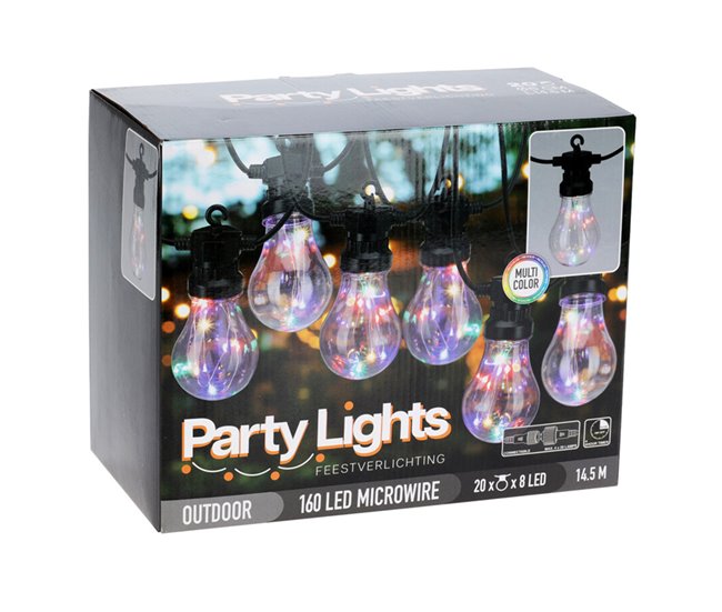 Guirnalda de Luces LED para Interiores y Exteriores con Temporizador Cobre