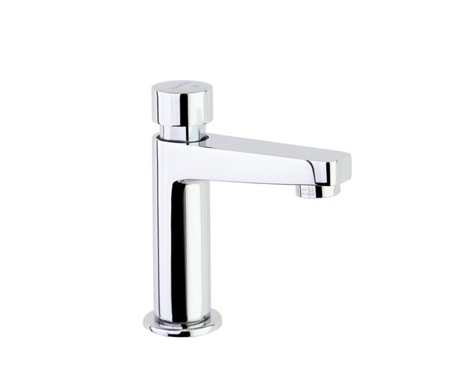 Grifo de Lavabo Temporizado de 1 Agua Serie Solestop Cromo
