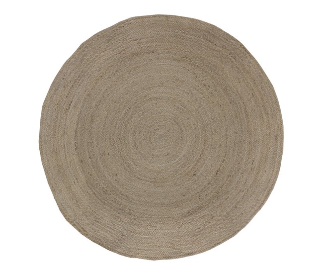 Alfombra de yute natural 120x120 Natural