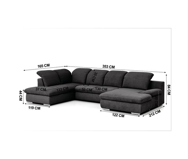 Rinconera con cama ISONA  Antracita