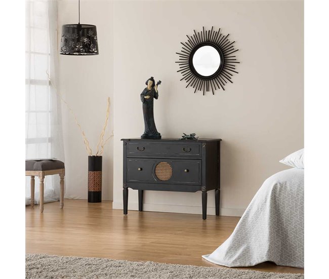 Cómoda de madera Negro