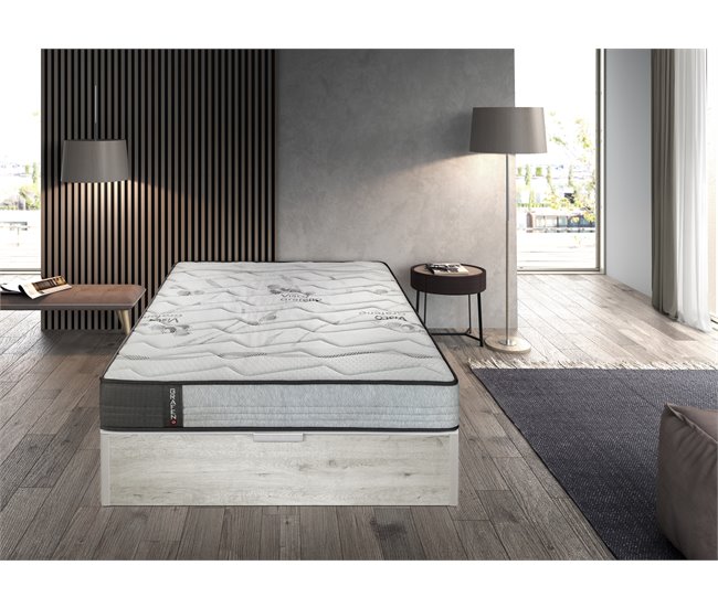 Colchón VISCO ROLL GRAF POCKET Muelles Ensacados + Visco Grafeno SOMNALIS PREMIUM Gris