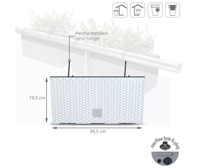 Jardinera Para Balcón Rato Case W Antracita