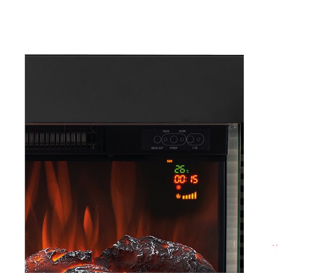 KAMINIO Eléctrica Chimenea LIZ - Chimenea Eléctrica de Pared Negro