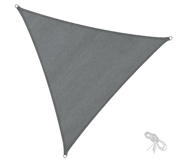 Toldo de polietileno con forma de vela 400x400 Gris