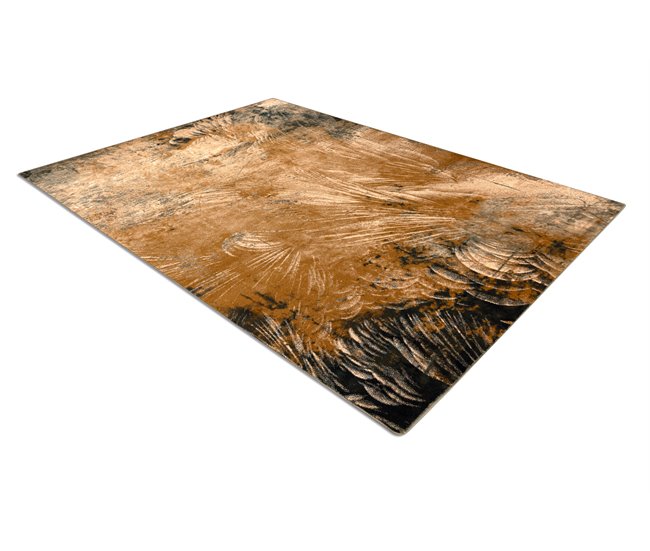 Alfombra de lana OMEGA Abu Abstracción 235x350 Marron