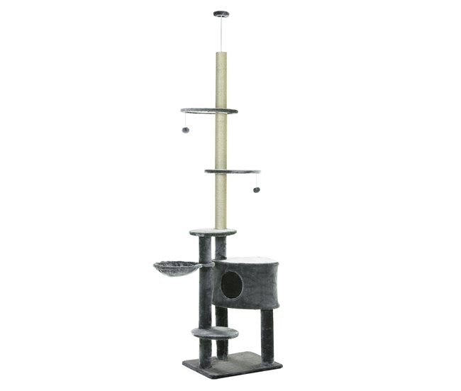 Árbol Rascador para Gatos PawHut Gris