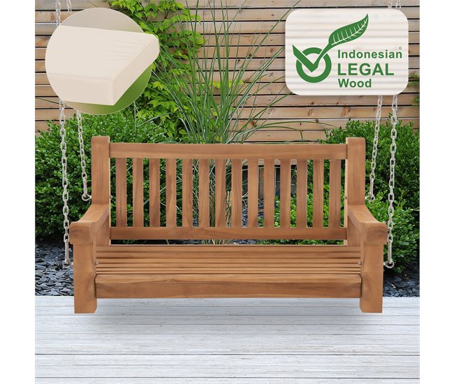 Banco de jardín - Joyce - Madera 120x70 Crema