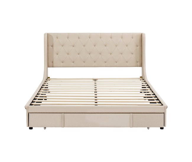 Cama con cajones 200x140 Beige