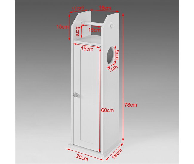 Portarrollo para Papel Higiénico FRG135-W SoBuy Blanco