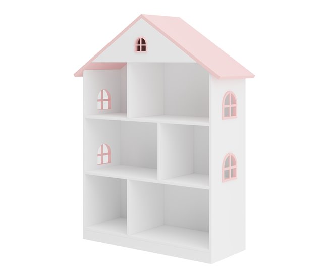 Estantería infantil Stange en forma de casa MDF Blanco