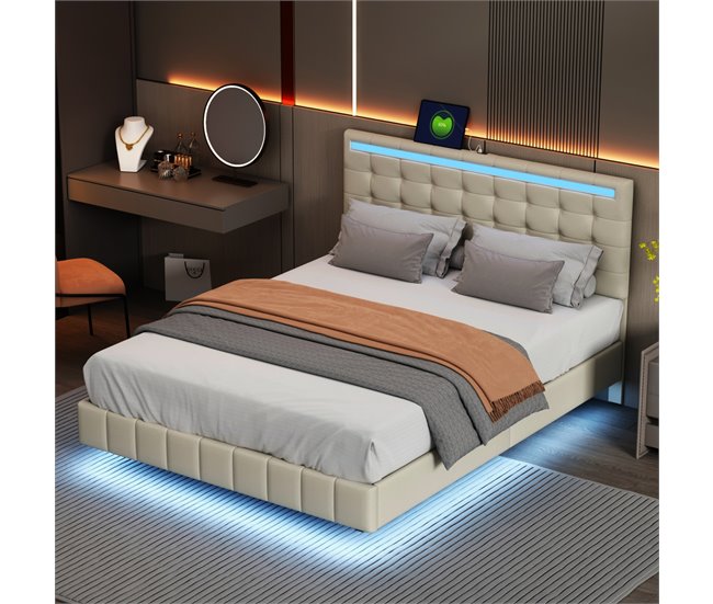 Marco de la cama Beige