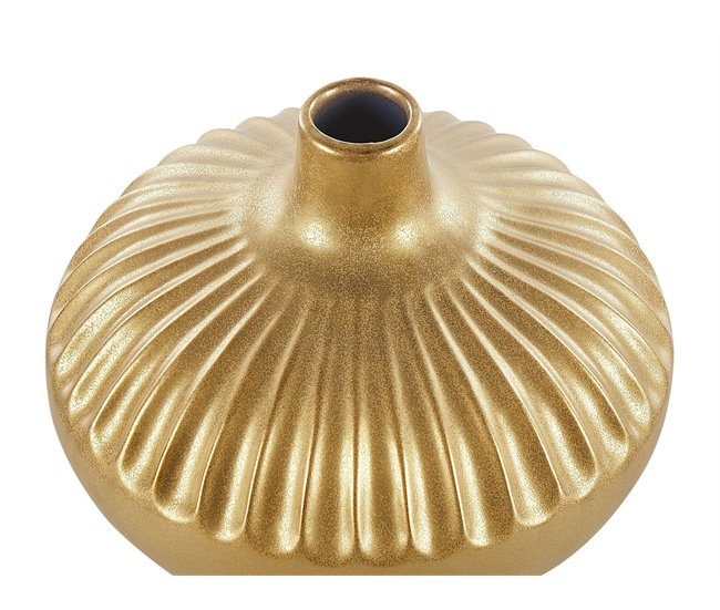 Beliani Jarrón decorativo CERCEI Dorado