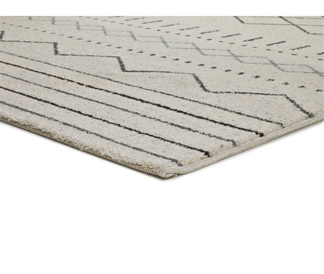 Alfombra de estilo étnico AKKA - ATTICGO 160x230 Blanco